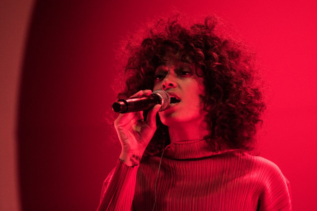 Solange Knowles performs at Broccoli City Festival.