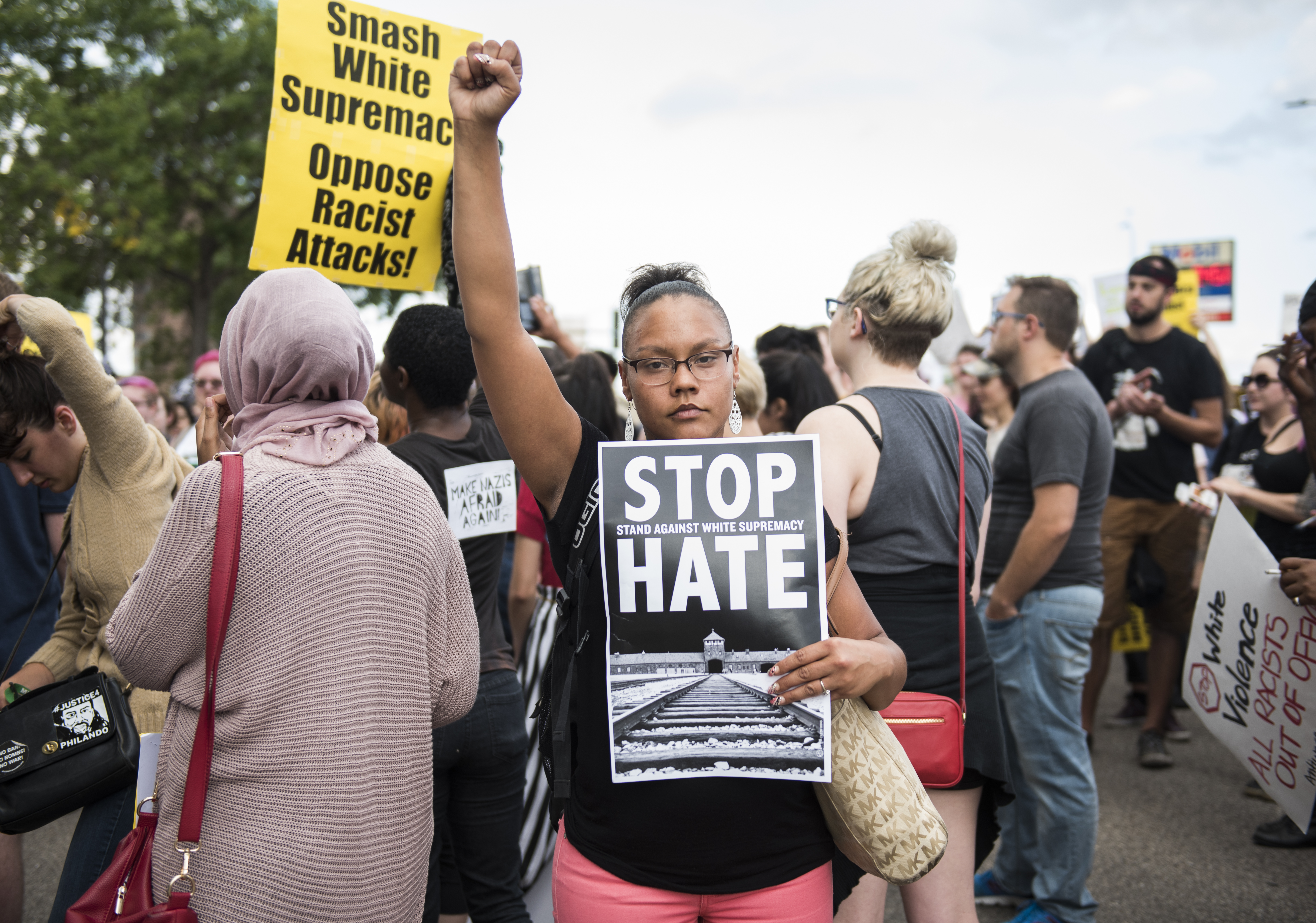 Rally In Solidarity With The Victims Of Charlottesville Held In Minneapolis