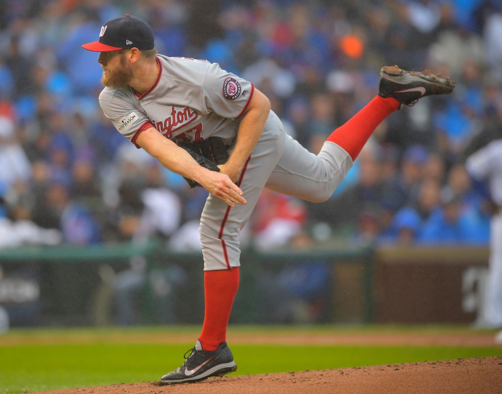 The Washington Nationals play the Chicago Cubs in game 4