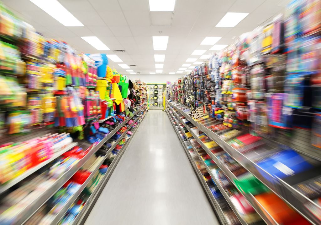 Colorful Store Shelves