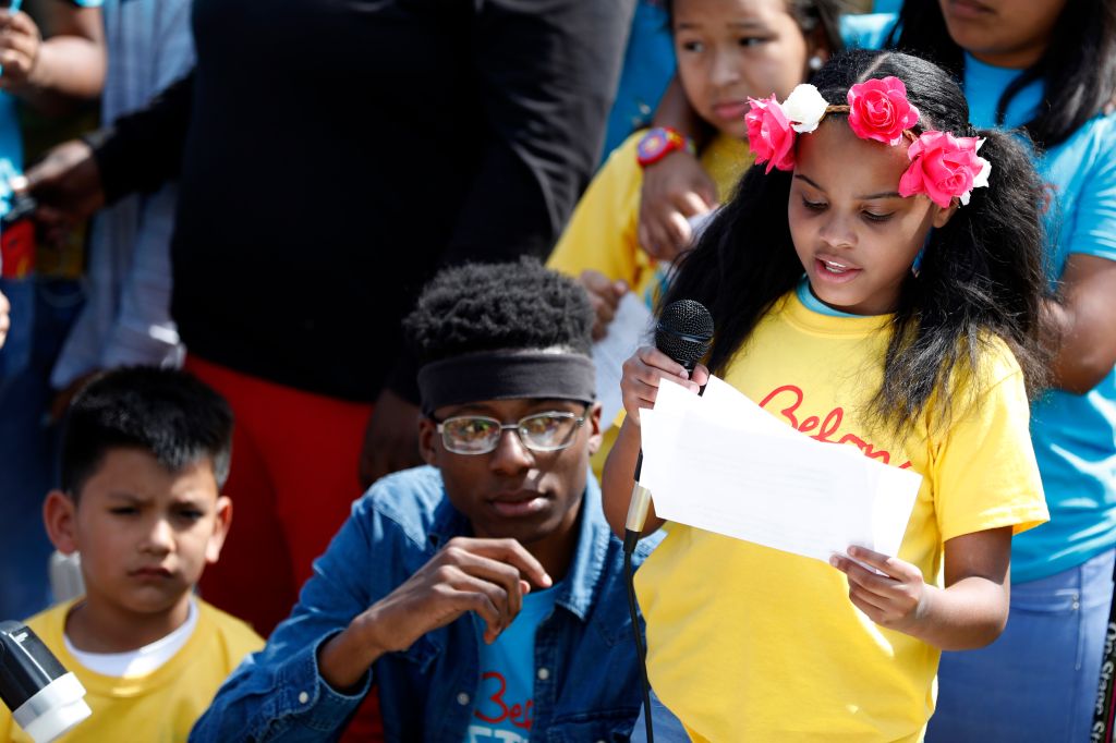 Children And Youth Hold 'Stand Up To Trump' Rally At The White House