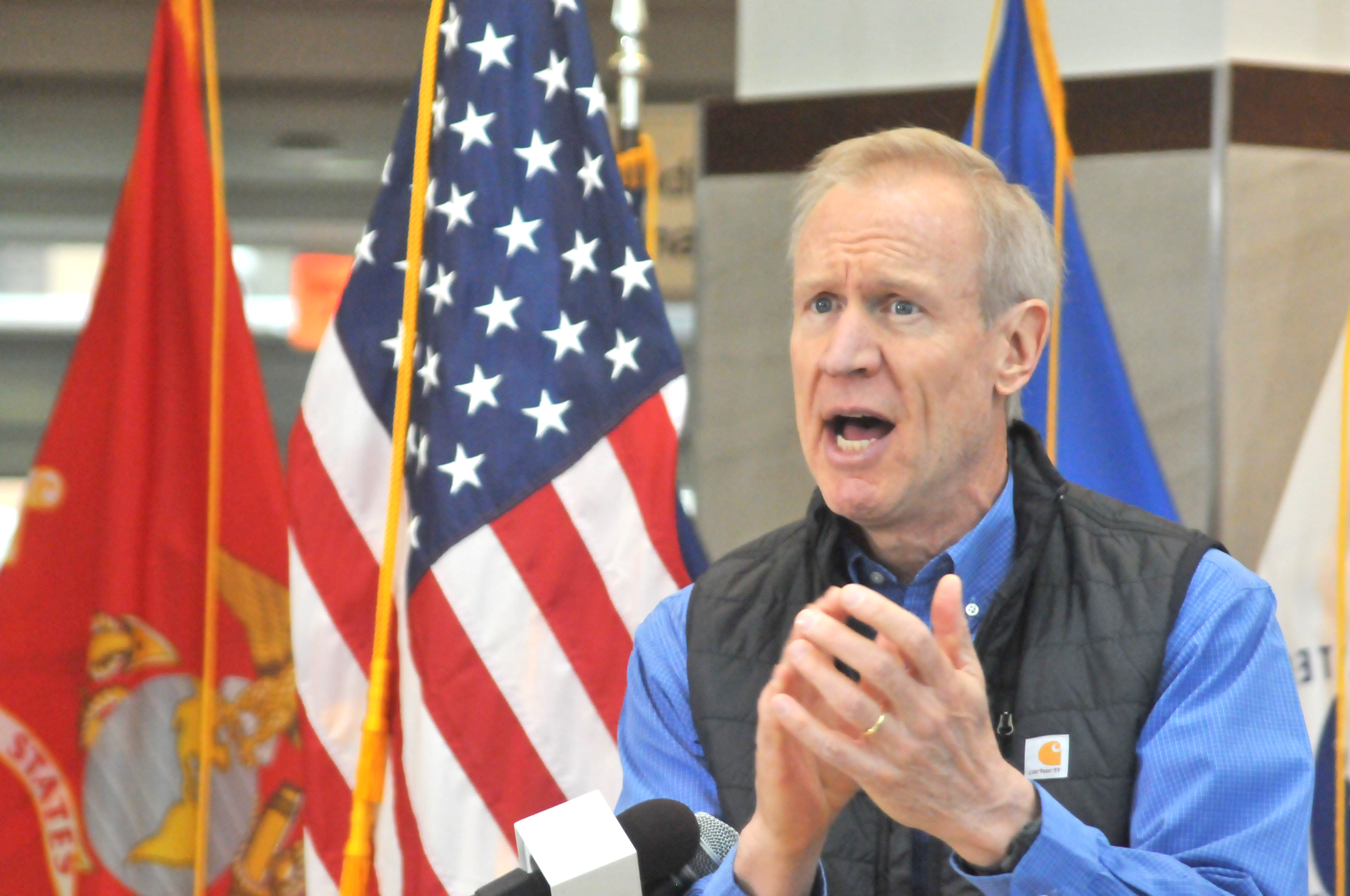 Illinois Governor Bruce Rauner attends Edward Hines Jr. VA Hospital for Veterans' Day Ceremony