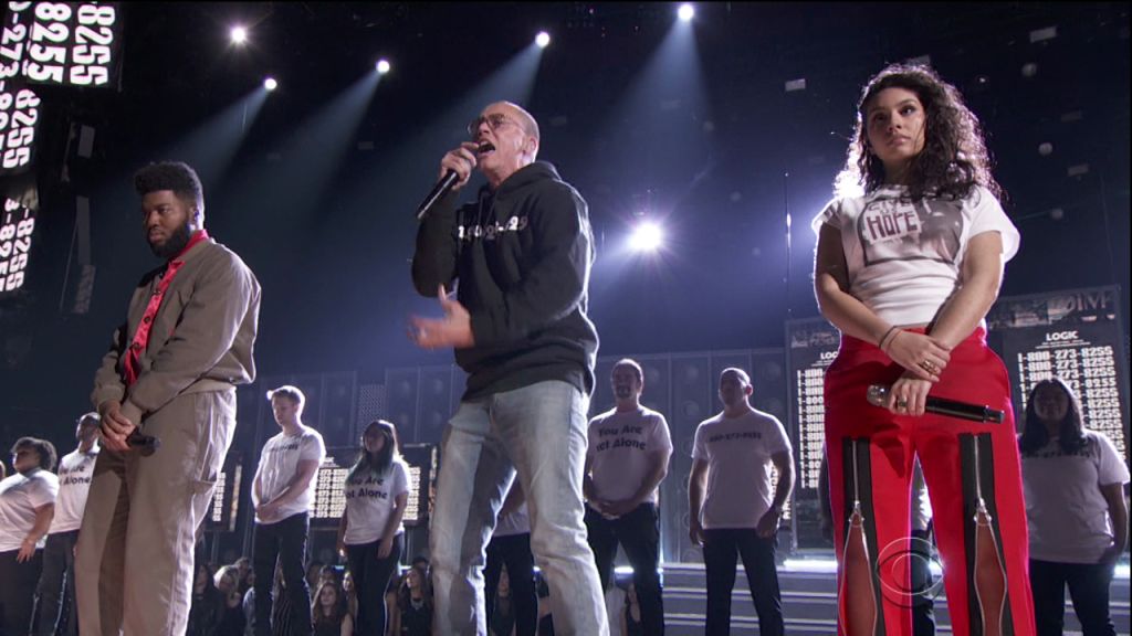 The 60th Annual Grammy Awards as seen on CBS.