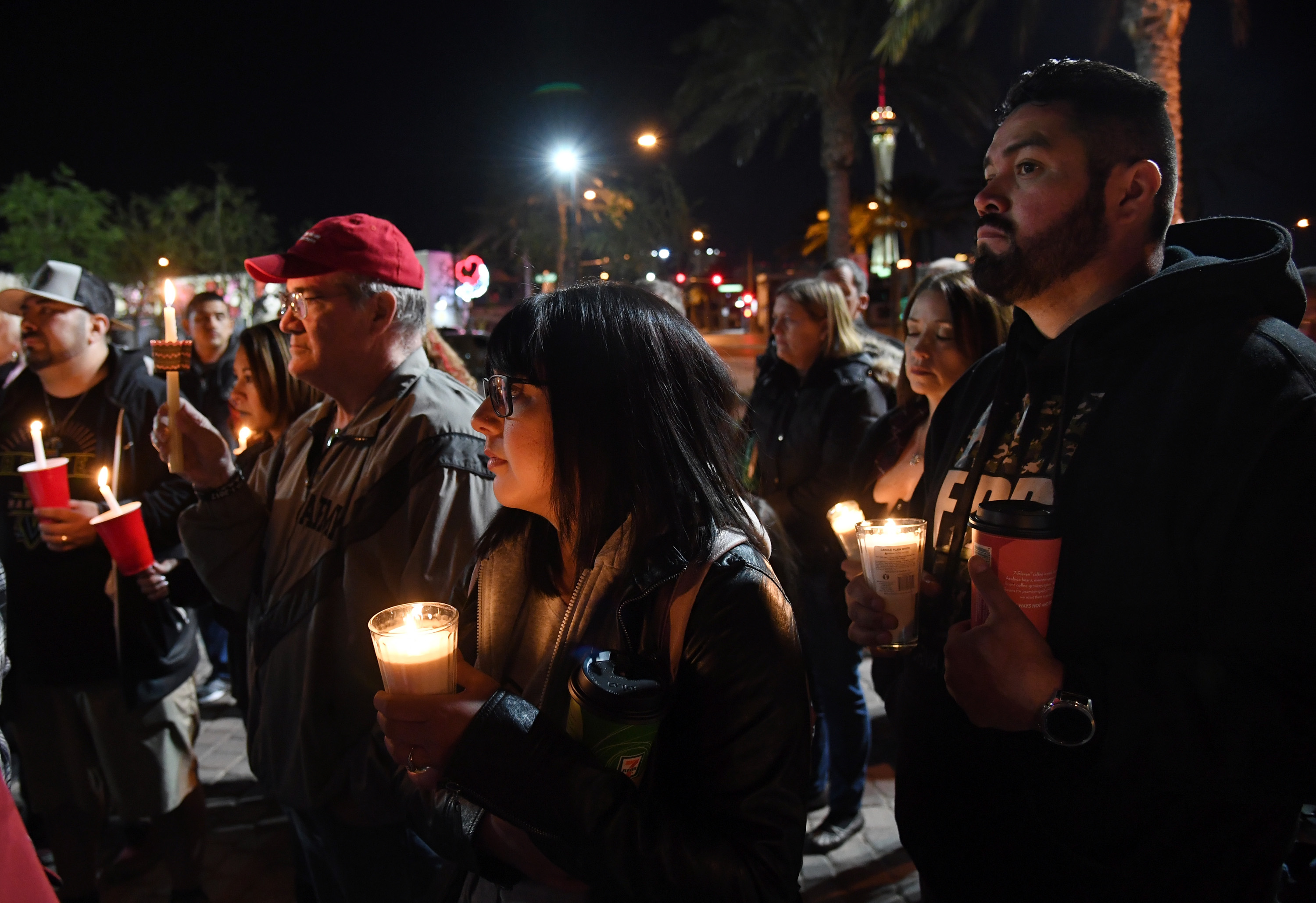 Las Vegas Residents Hold Vigil For Florida High School Shooting Victims