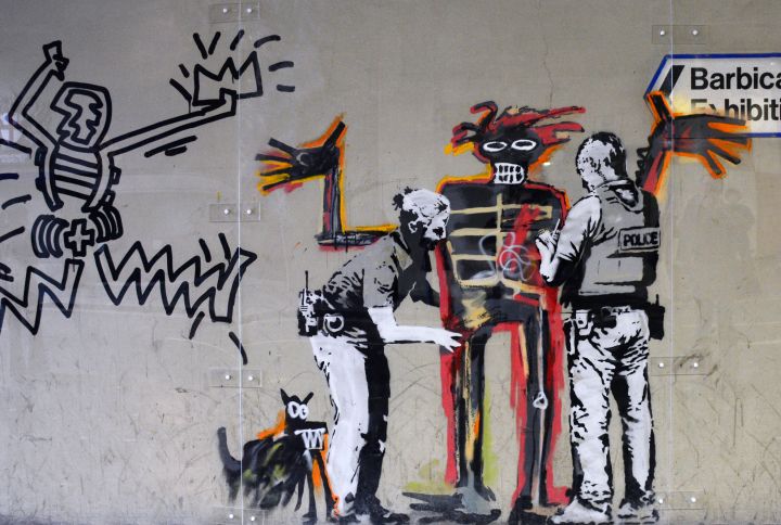 "Basquiat Being Welcomed by the Metropolitan Police" (2017)