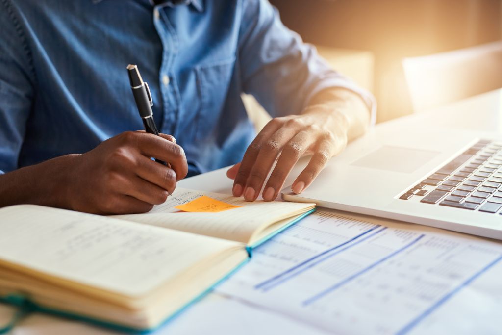 Putting his ideas down on paper