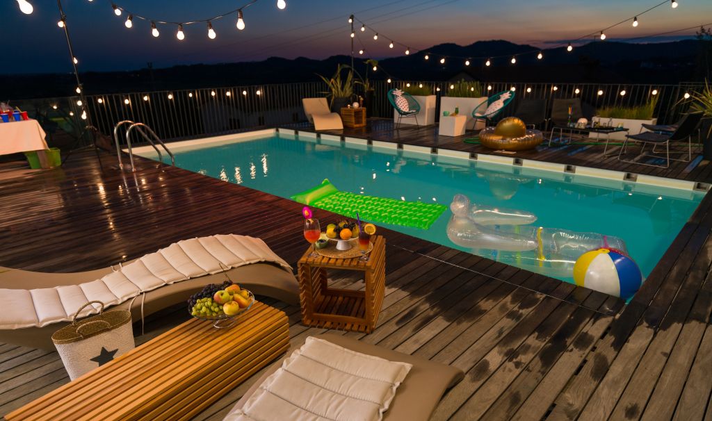 Empty Place Ready For Pool Party