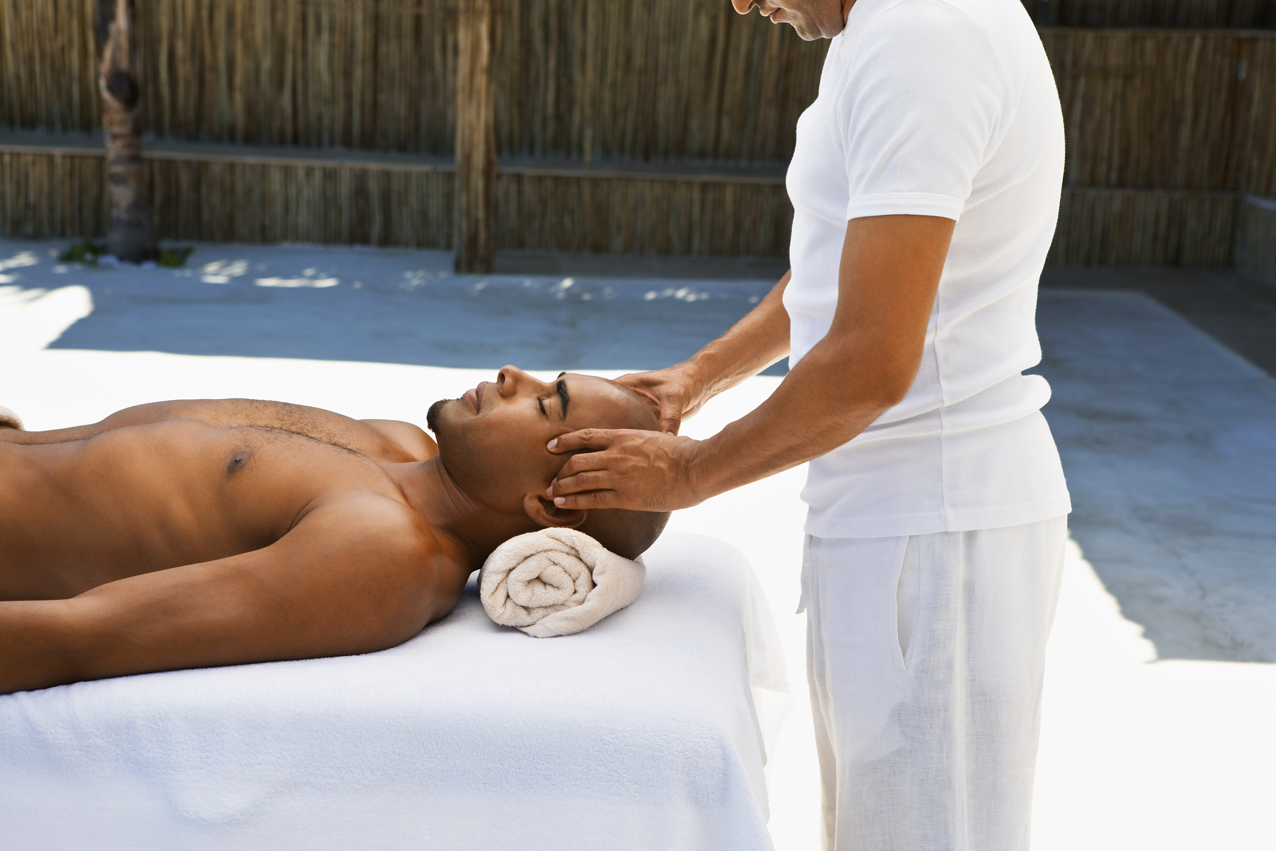 Man Receiving a Massage