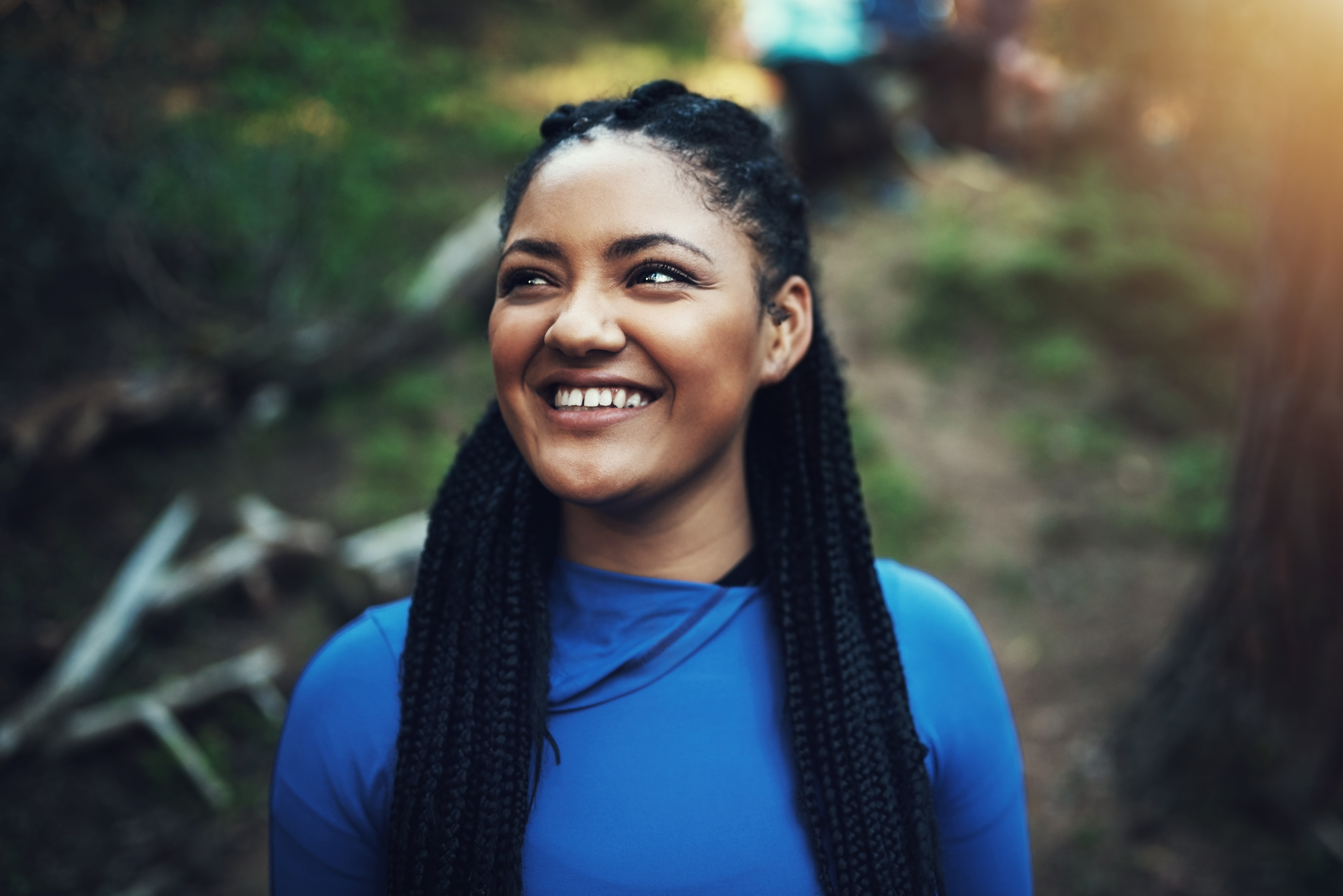 Always happy when exercising outdoors