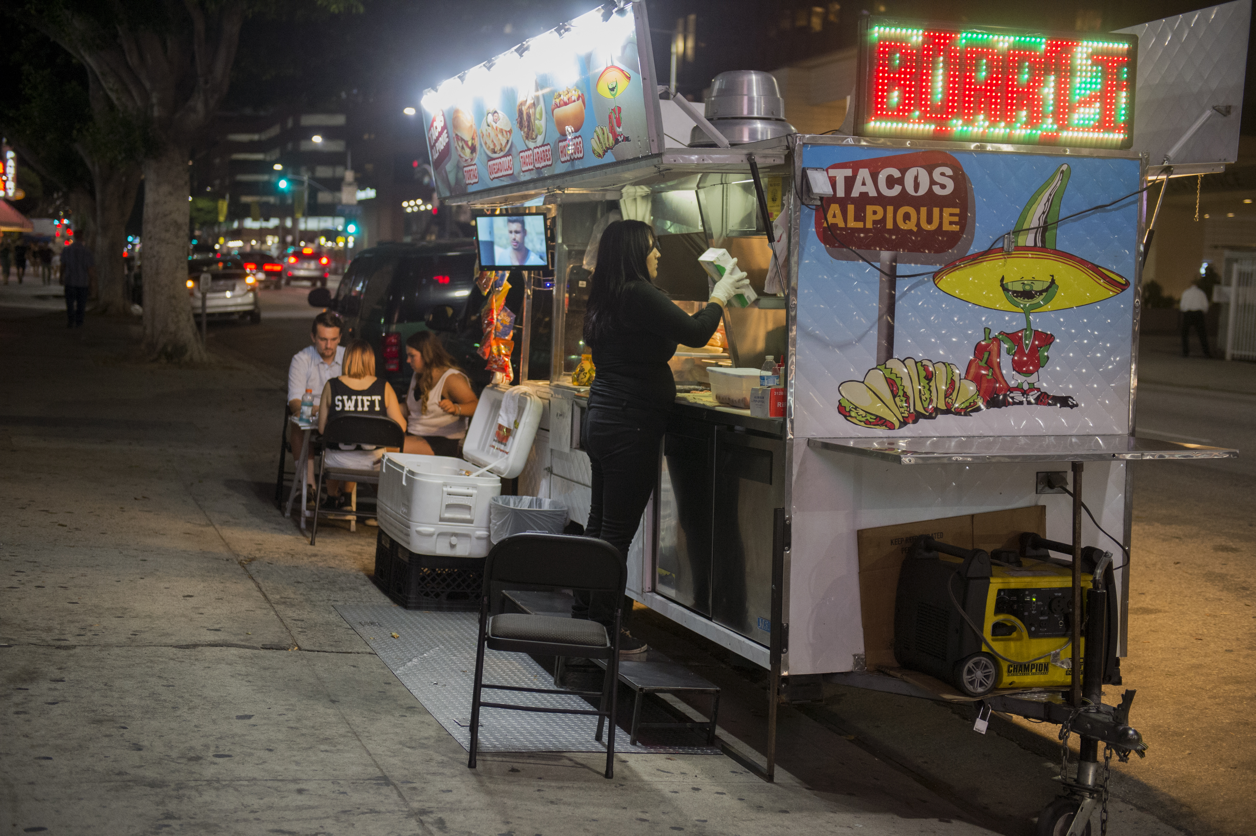 Food truck at downtown Los Angeles, USA
