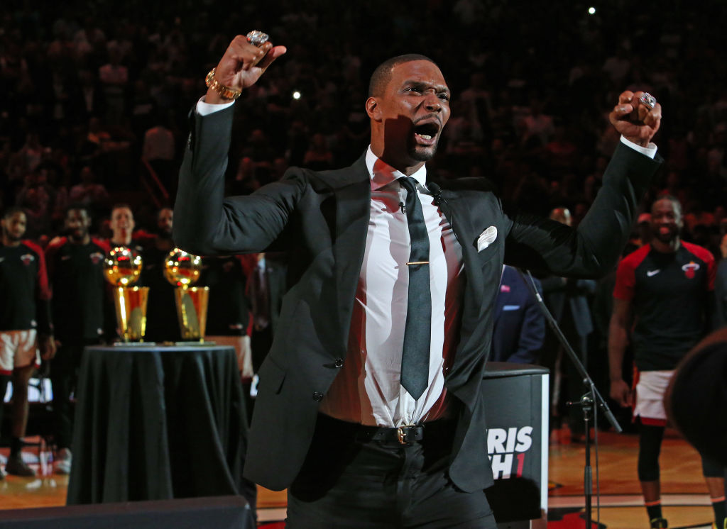 Chris Bosh Became The Fourth Heat Player To Have His Jersey Retired