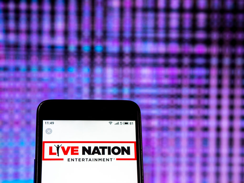 Live Nation Entertainment company logo seen displayed on a