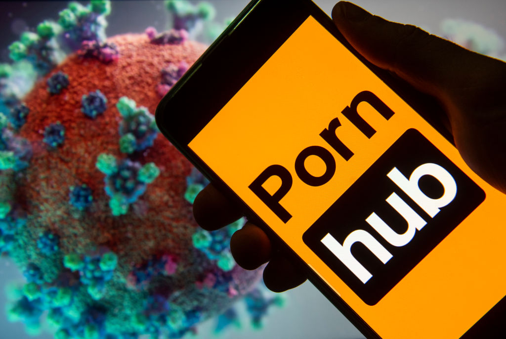 In this photo illustration the adult pornographic video...