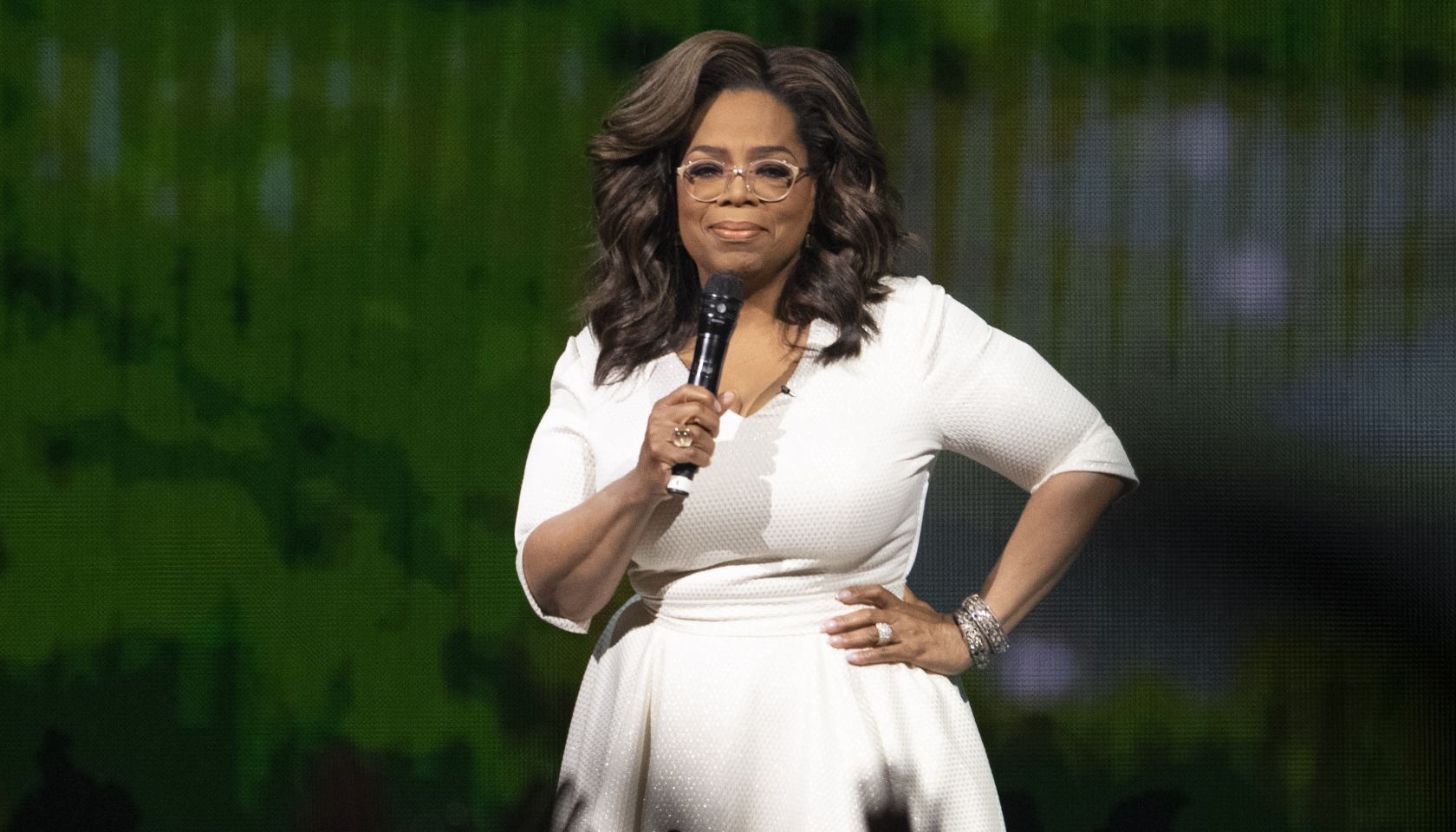 Oprah Winfrey on stage during her ’Your Path Made Clear' tour