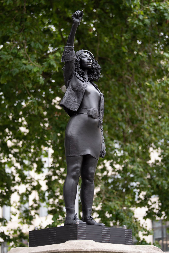 Statue Of BLM Protester Placed On Colston Plinth In Bristol