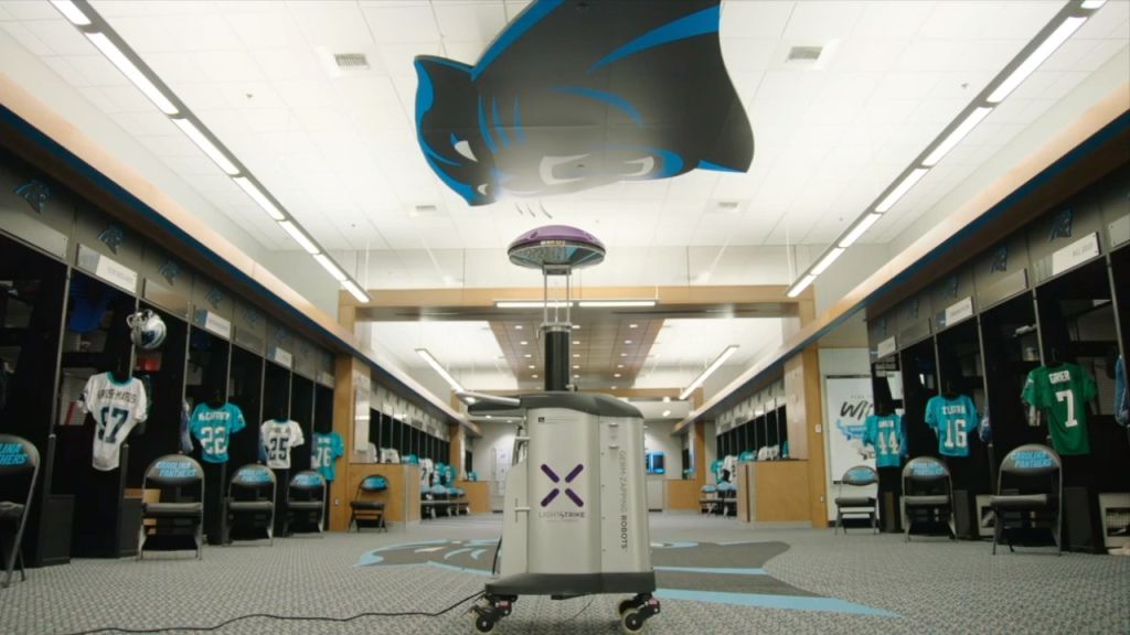 Carolina Panthers Sanatize Robot