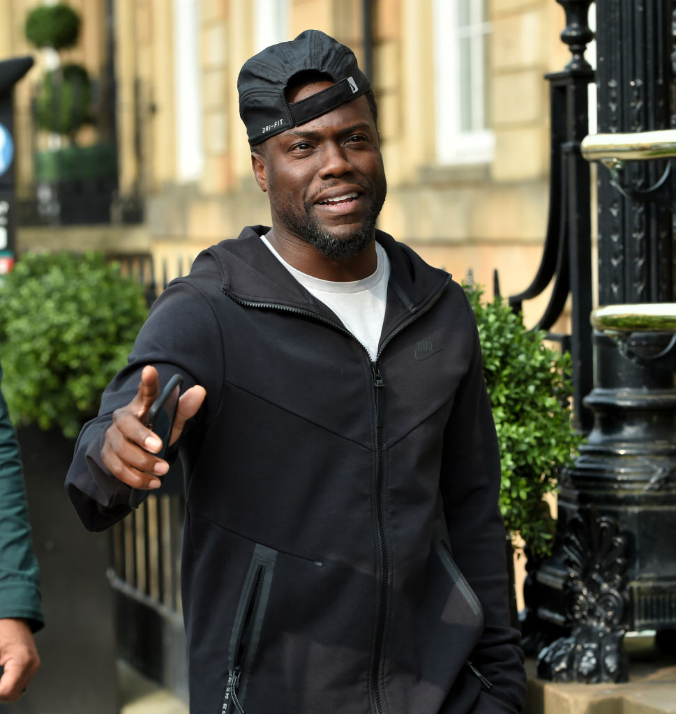 28/08/18.GLASGOW .American comedian Kevin Hart is pictured as he takes a walk around Glasgow
