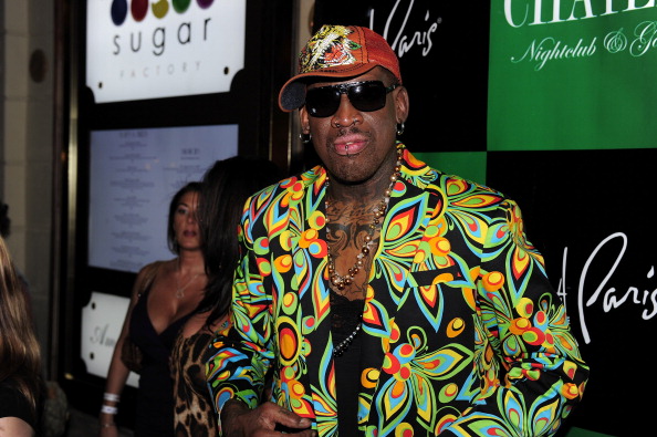 Dennis Rodman Hosts An Evening At Chateau Nightclub & Gardens