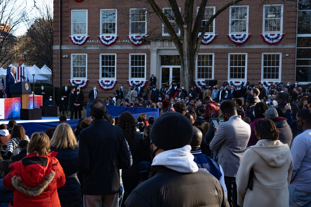 President Biden And VP Harris Speak On Voters' Rights Legislation At The Atlanta University Center Consortium