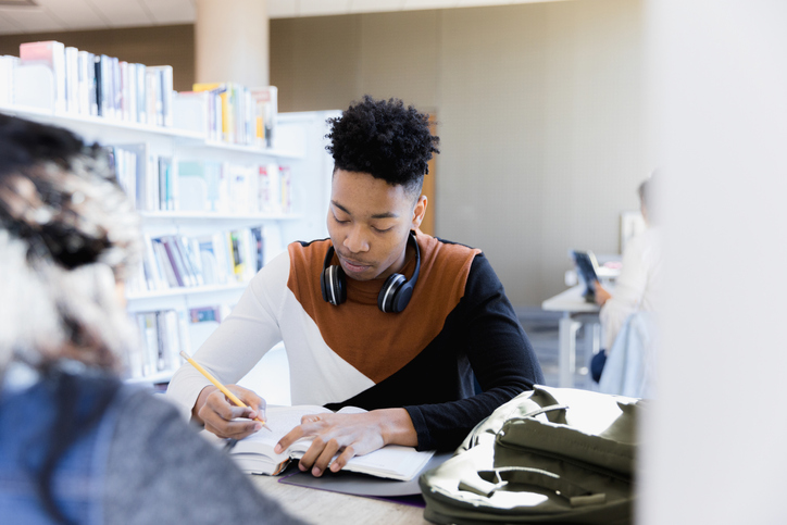 College student focused