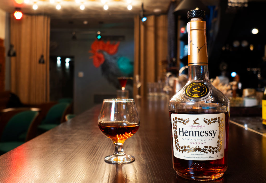 In this photo illustration, Cognac Hennessy VS at the bar...