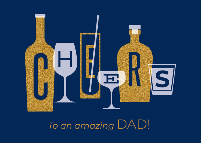 Father’s Day card with Cheers.