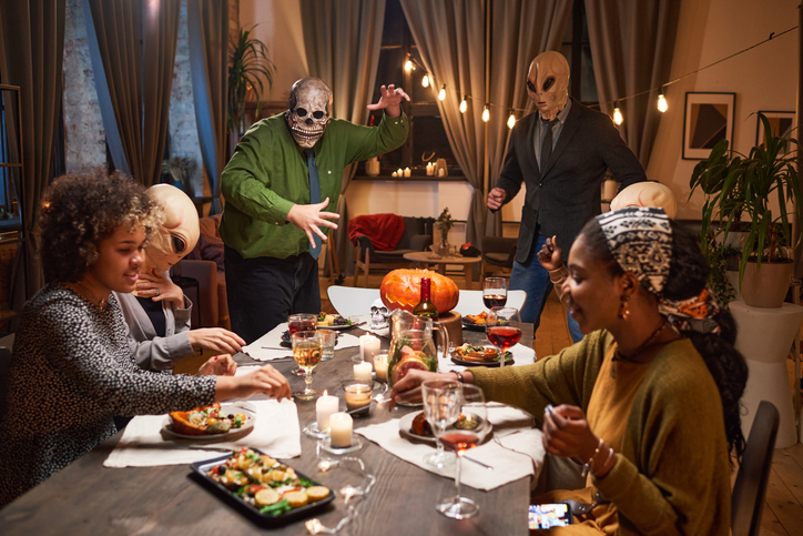 People celebrating holiday