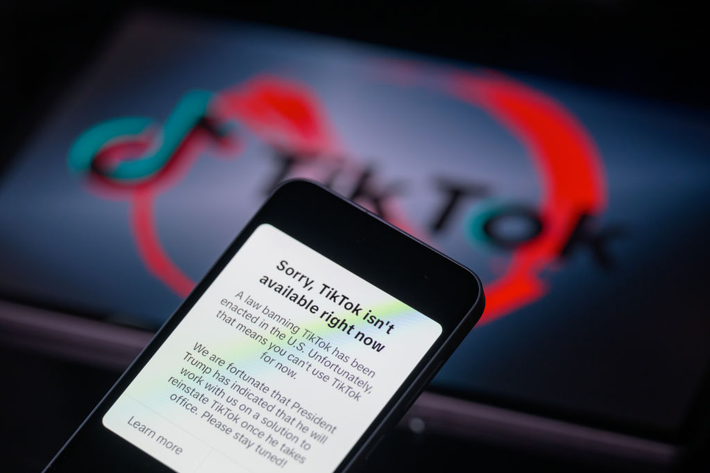 TikTok Ban Message - Photo Illustration