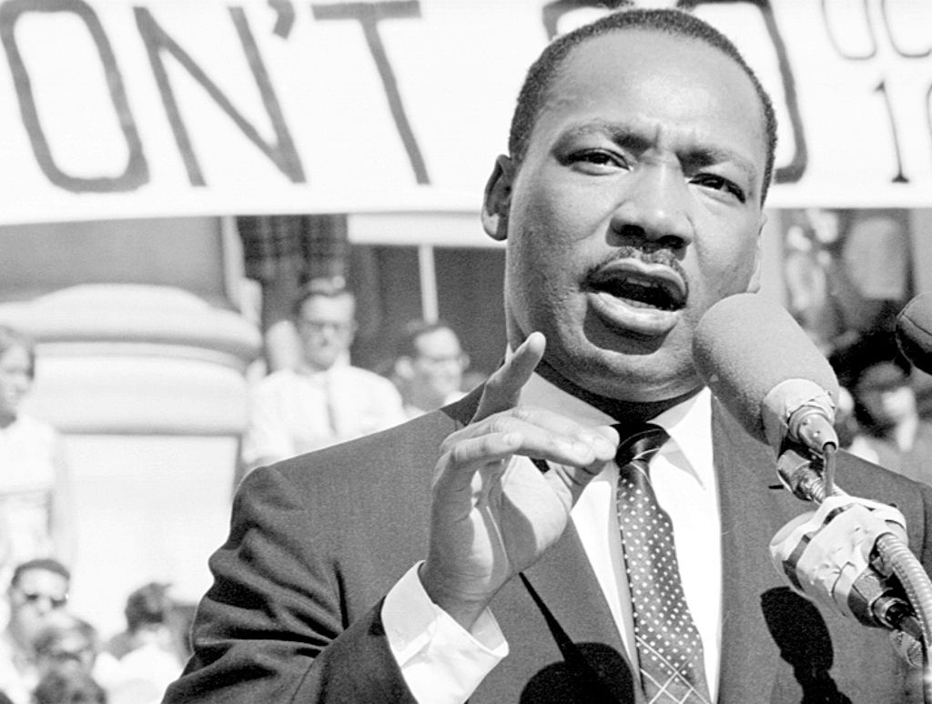 Dr King Speaks at Sproul Plaza in Berkeley