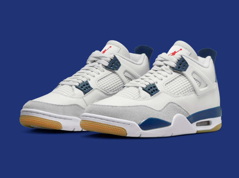 Nike SB x Air Jordan 4 "White/Navy"
