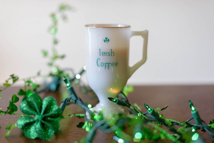 Vintage Irish coffee mug for St. Patrick’s Day
