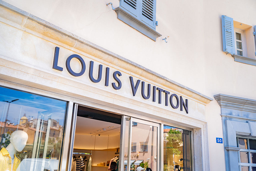 FRANCE-SAINT-TROPEZ-LOUIS-VUITTON-LUXURY-BRAND-SIGN-MAY-2025