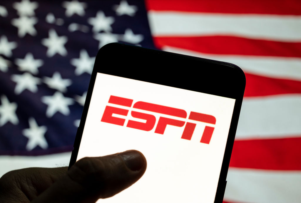 In this photo illustration the American sports television...