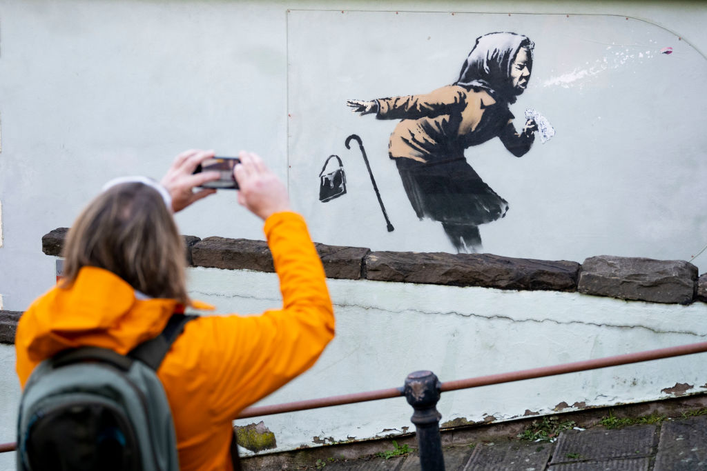 New Banksy Art Work Appears On Side Of Bristol House